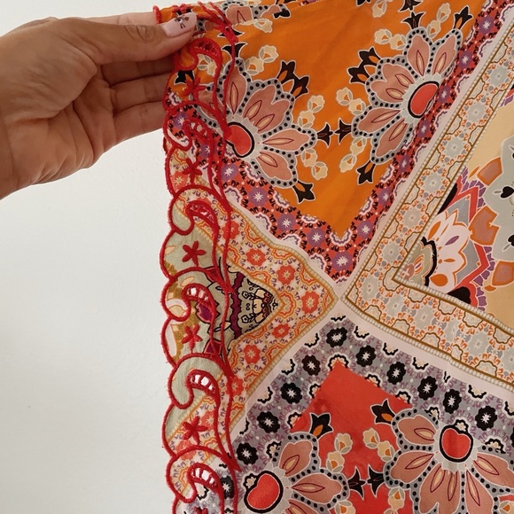 Johnny Was Jade $470 Thalia Silk Beach Maxi Dress, Small embroidered floral - Picture 7 of 12